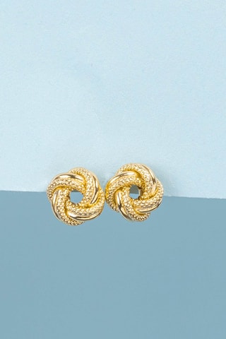 Oorbellen Noeud torsadé Geelgoud