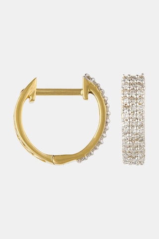 Oorbellen Rangs Scintillants - Geelgoud en Diamanten