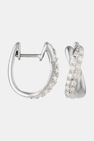 Oorbellen Demi Croisés - Witgoud en Diamanten