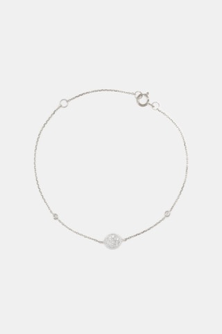 Schakelarmband Trio Enchanté - Witgoud en Diamanten