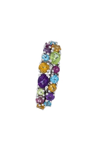 Ring Bubble Rainbow - Witgoud, Diamanten & Natuurstenen