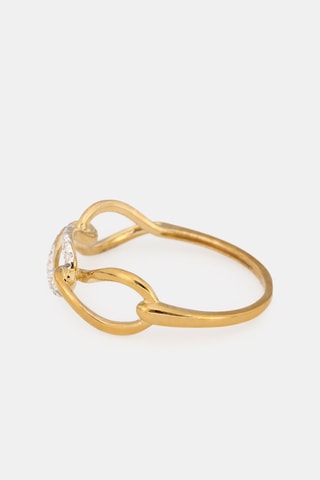 Ring Triple Boucles - Geelgoud en Diamanten