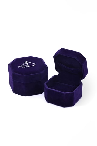 Ring Derya - Geelgoud, Diamanten en Amethist