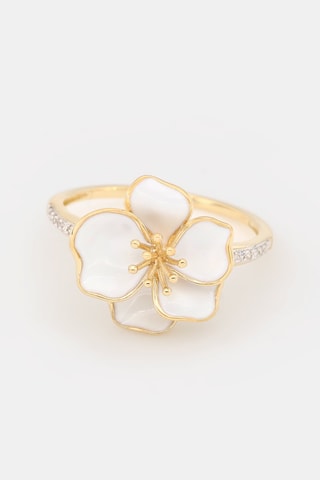 Ring Orchidée Geelgoud en Diamanten