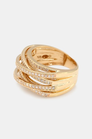 Ring New Entrelacs Candides- Geelgoud en Diamanten