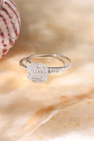 Ring Antique - Witgoud en Diamanten