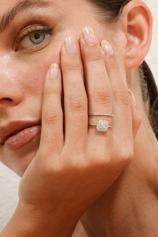 Ring Antique - Witgoud en Diamanten