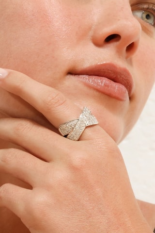 Ring Ruban de Lumière- Witgoud en Diamanten