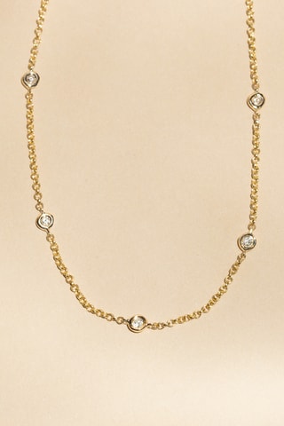 Ketting Sunshine Geelgoud en Diamanten