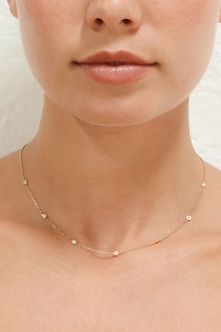Ketting Sunshine Geelgoud en Diamanten