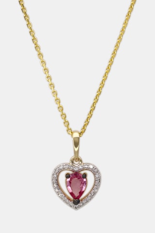 Hanger Taccia - Geelgoud, Diamanten en Saffier