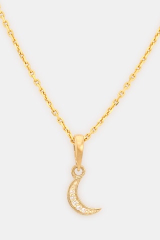 Hanger Diamond Moon - Geelgoud en Diamanten