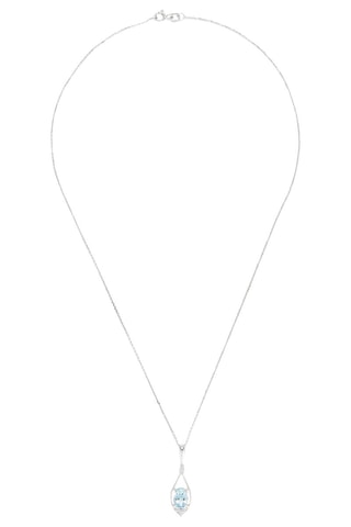 Hanger Brillant  Witgoud, Diamanten en Topaas