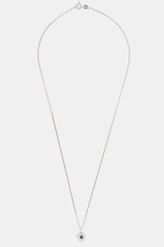 Hanger Heart - Witgoud, Saffier en Diamanten