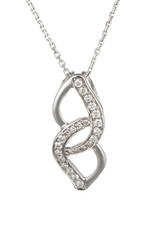 Hanger Double Boucles Witgoud en Diamanten