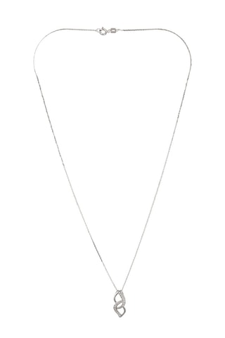 Hanger Double Boucles Witgoud en Diamanten