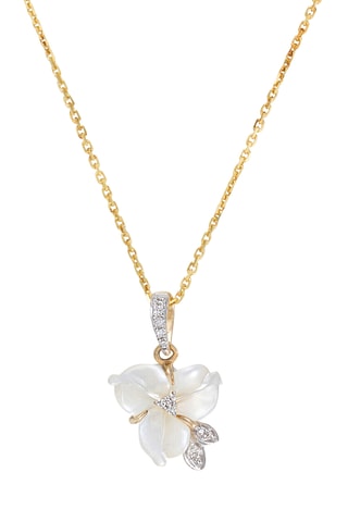 Hanger Tradescantia - Geelgoud, Diamanten en Parelmoer