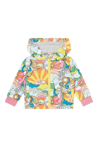 Cortavientos con capucha - Beige y amarillo