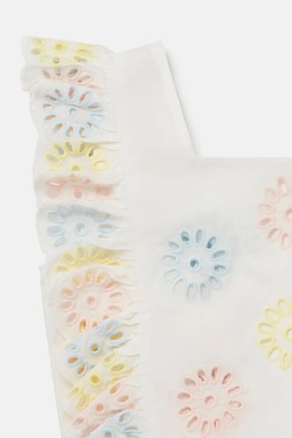 Blusa con bordado inglés - Blanco