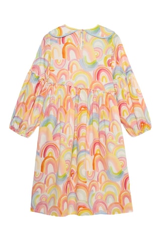 Vestido - Naranja y blanco