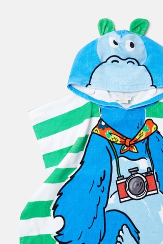 Toalla con capucha con orejas - verde