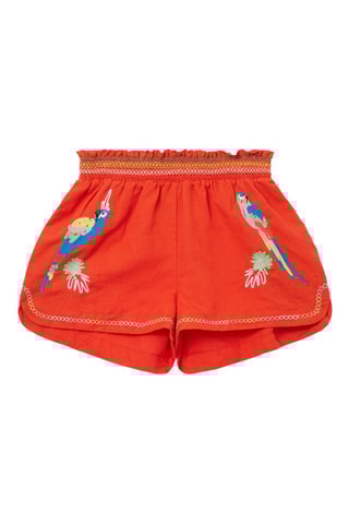 Short de lino - Naranja