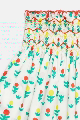 Falda de talle alto - Marfil