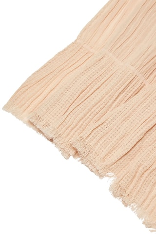 Foulard texturé en coton mélangé - Beige