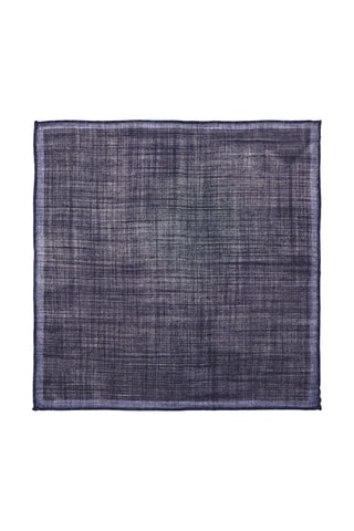 Echarpe 100% laine contraste - Bleu marine