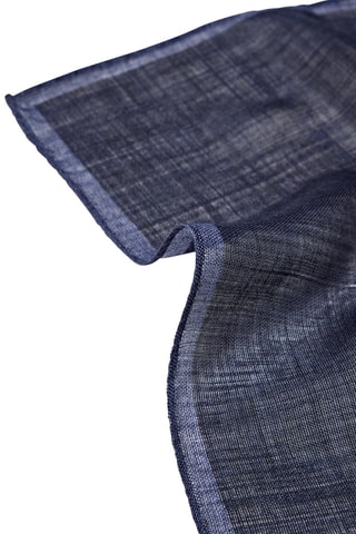 Echarpe 100% laine contraste - Bleu marine