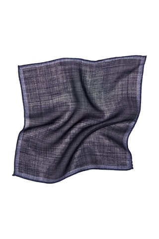 Echarpe 100% laine contraste - Bleu marine