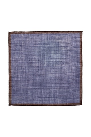 Echarpe 100% laine contraste - Bleu marine