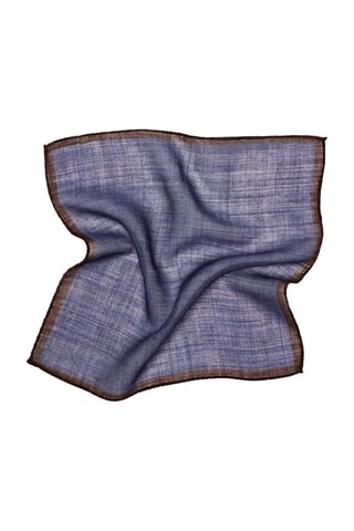 Echarpe 100% laine contraste - Bleu marine