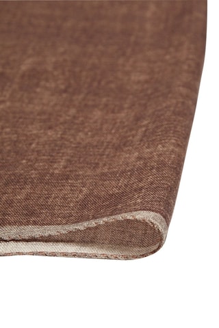 Echarpe 100% laine contraste - Marron