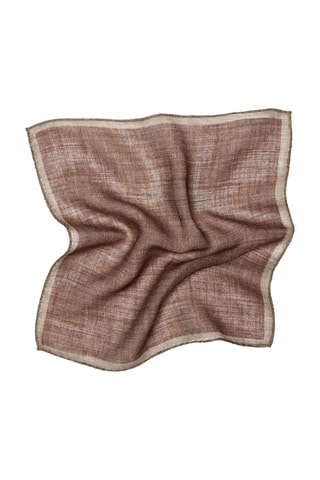 Echarpe 100% laine contraste - Marron