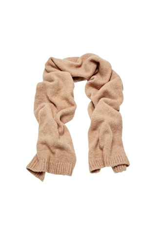 Echarpe en maille mélange de laine - Beige