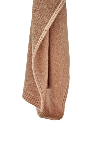 Echarpe en maille mélange de laine - Beige