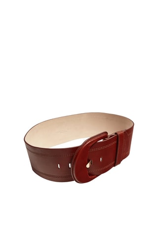 Ceinture bandeau cuir - Studio - Marron