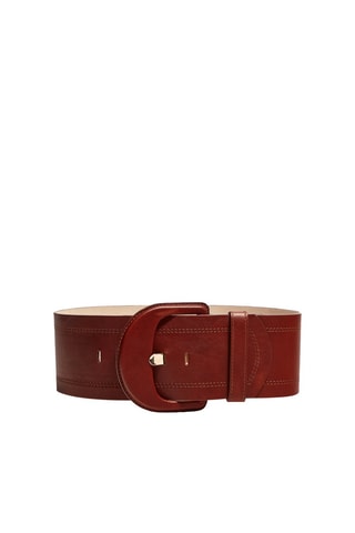 Ceinture bandeau cuir - Studio - Marron