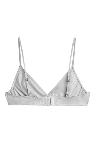 Soutien-gorge triangle fil métallisé - Argenté