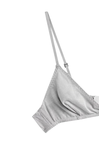 Soutien-gorge triangle fil métallisé - Argenté