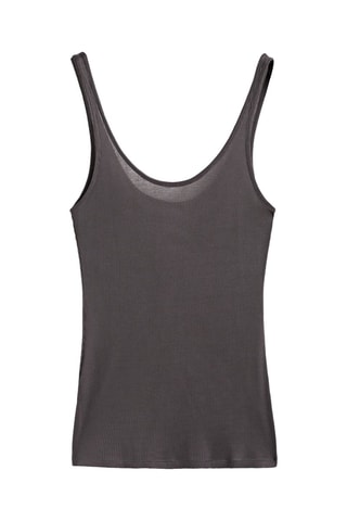 Débardeur côtelé - Gris