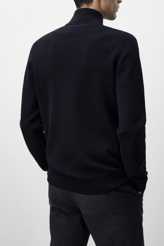 Cardigan en maille zippé - Noir