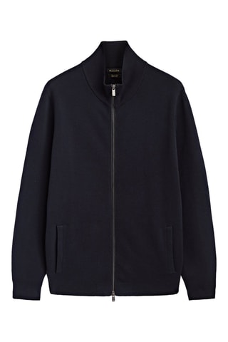 Cardigan en maille zippé - Noir