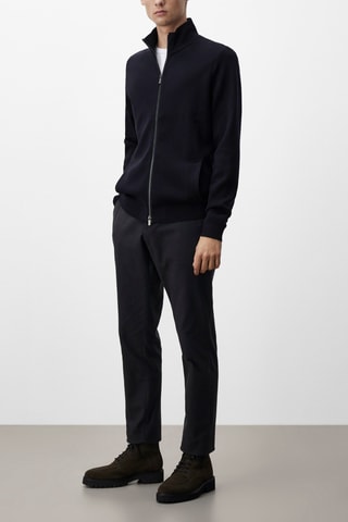 Cardigan en maille zippé - Noir