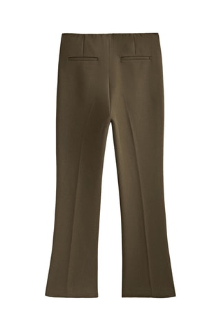 Pantalon flare boutons dorés - Kaki