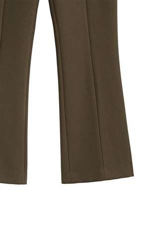 Pantalon flare boutons dorés - Kaki