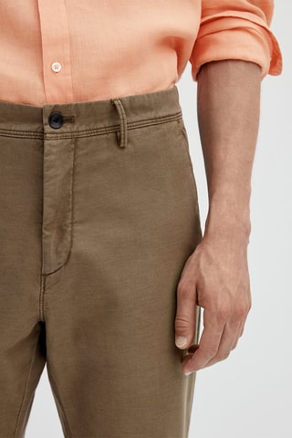 Pantalon chino en coton slim fit - Marron