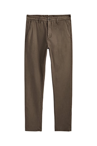 Pantalon chino en coton slim fit - Marron
