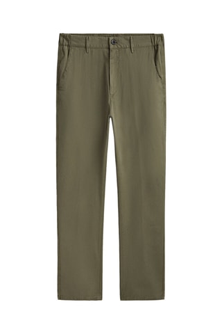 Pantalon chino micro-texturé jogging fit - Vert